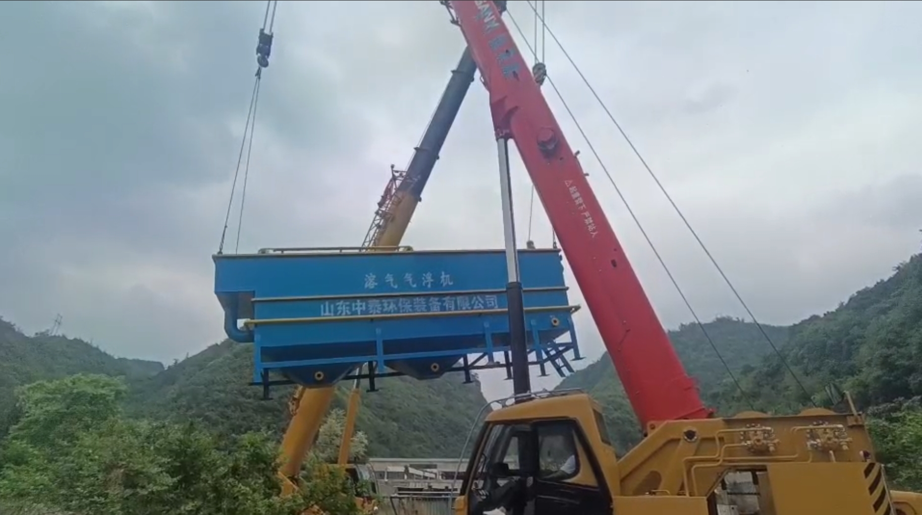 氣浮機，高效氣浮機，溶氣氣浮機，氣浮機安裝現場