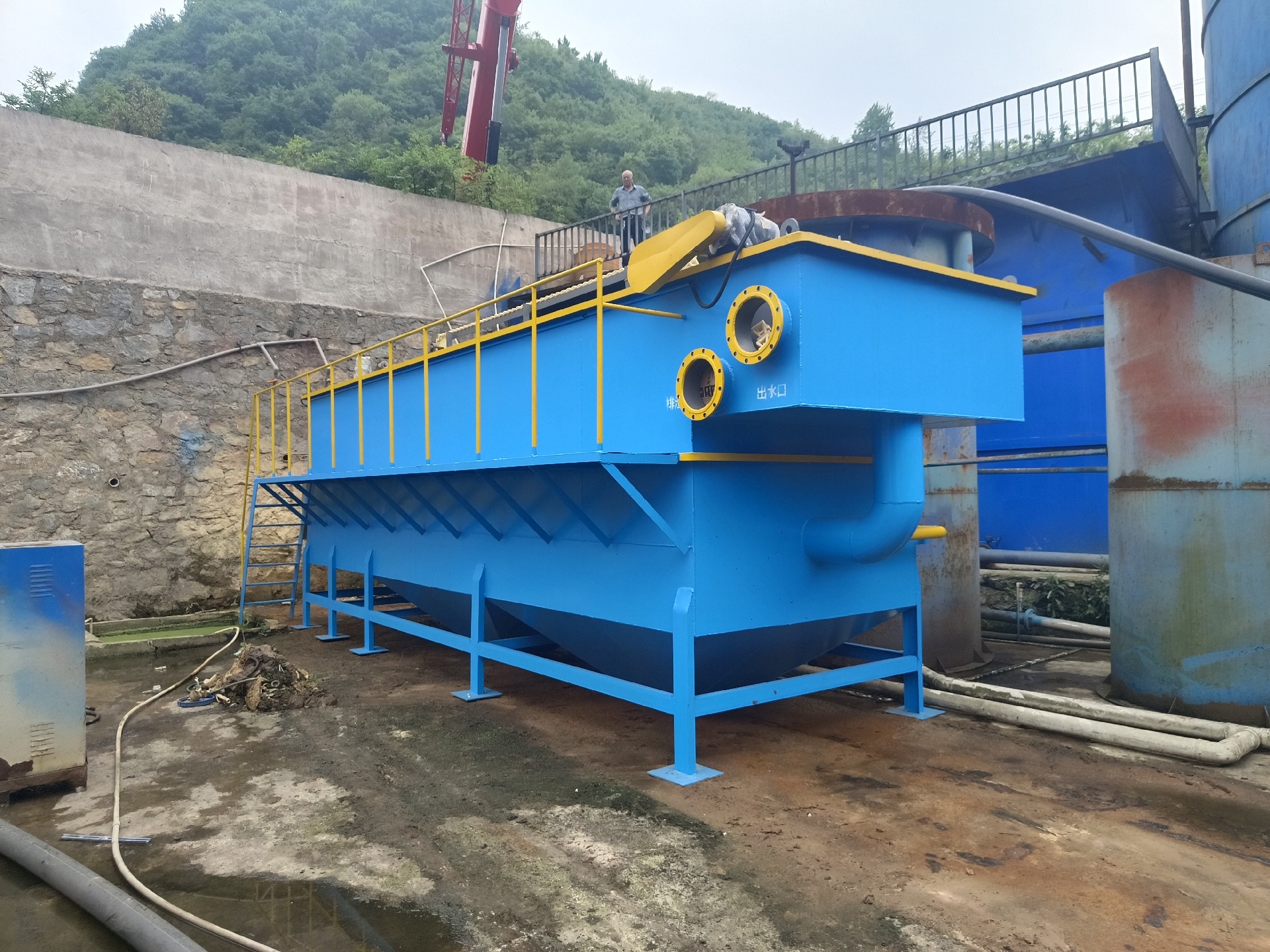 氣浮機，高效氣浮機，溶氣氣浮機，氣浮機安裝現場